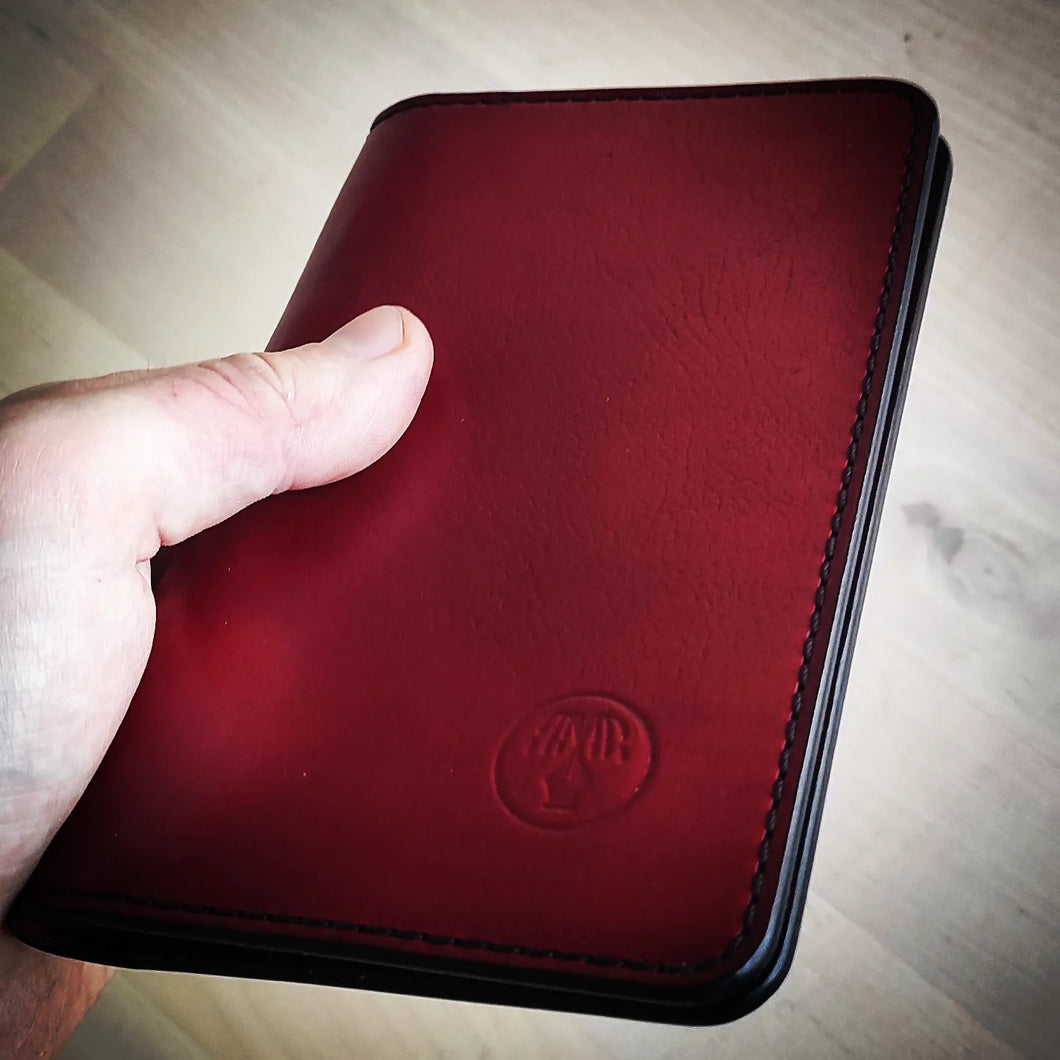 Pocket Notebook | Leather Cover | Dark Red